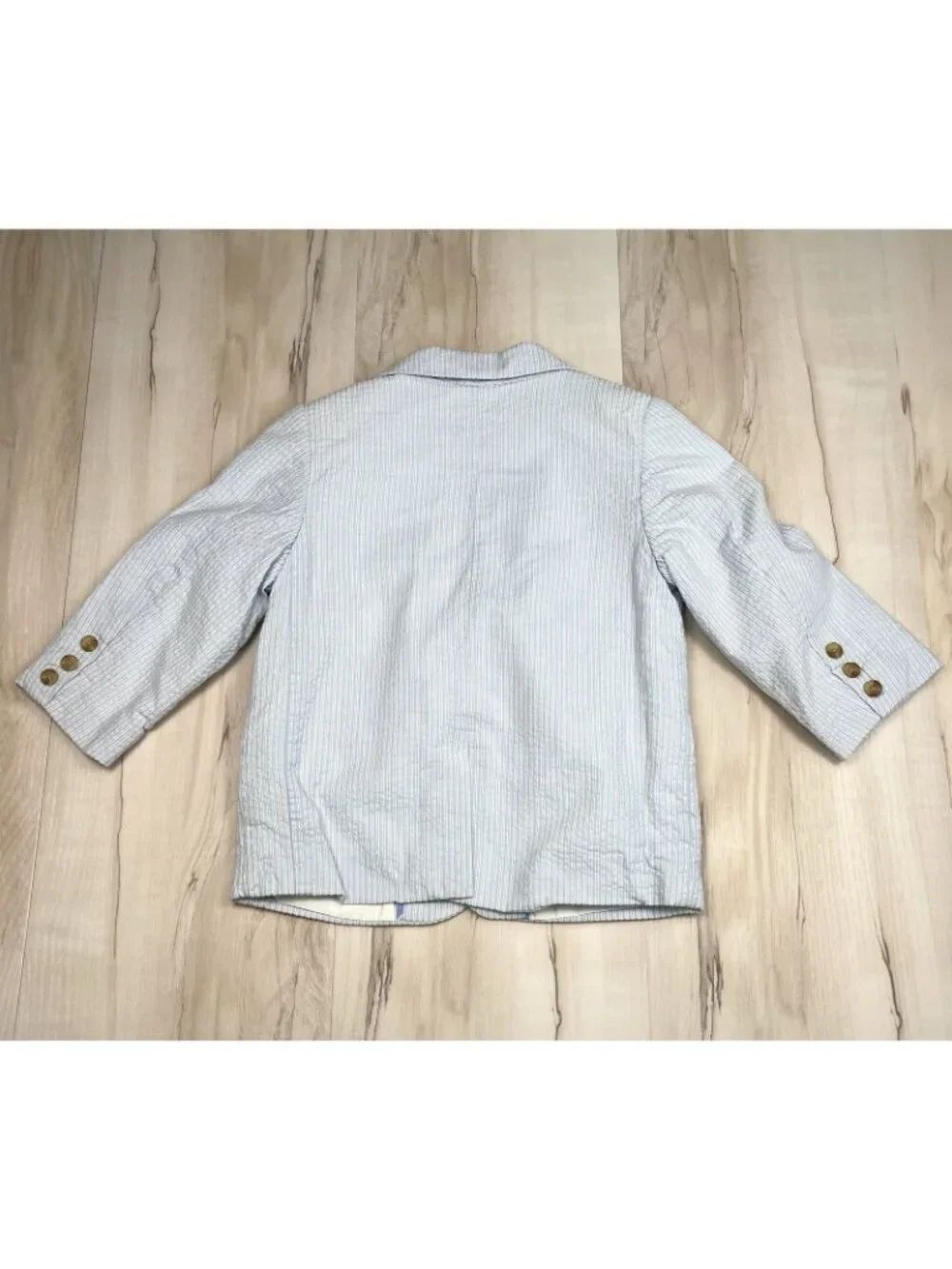 VTG THE CHILDREN'S PLACE TCP Boys 24M 3T Blue Seersucker 2pc SUIT Jacket Pants - Picture 3 of 14
